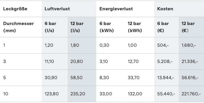 Druckluft Effizienzsteigerung durch Leckageortung