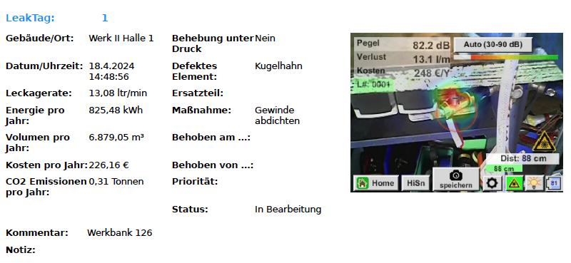 Musterbericht Lecksuche