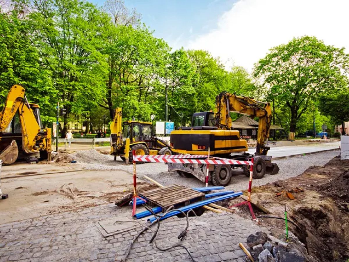Baustellenentwässerung und Abwasserumleitungen